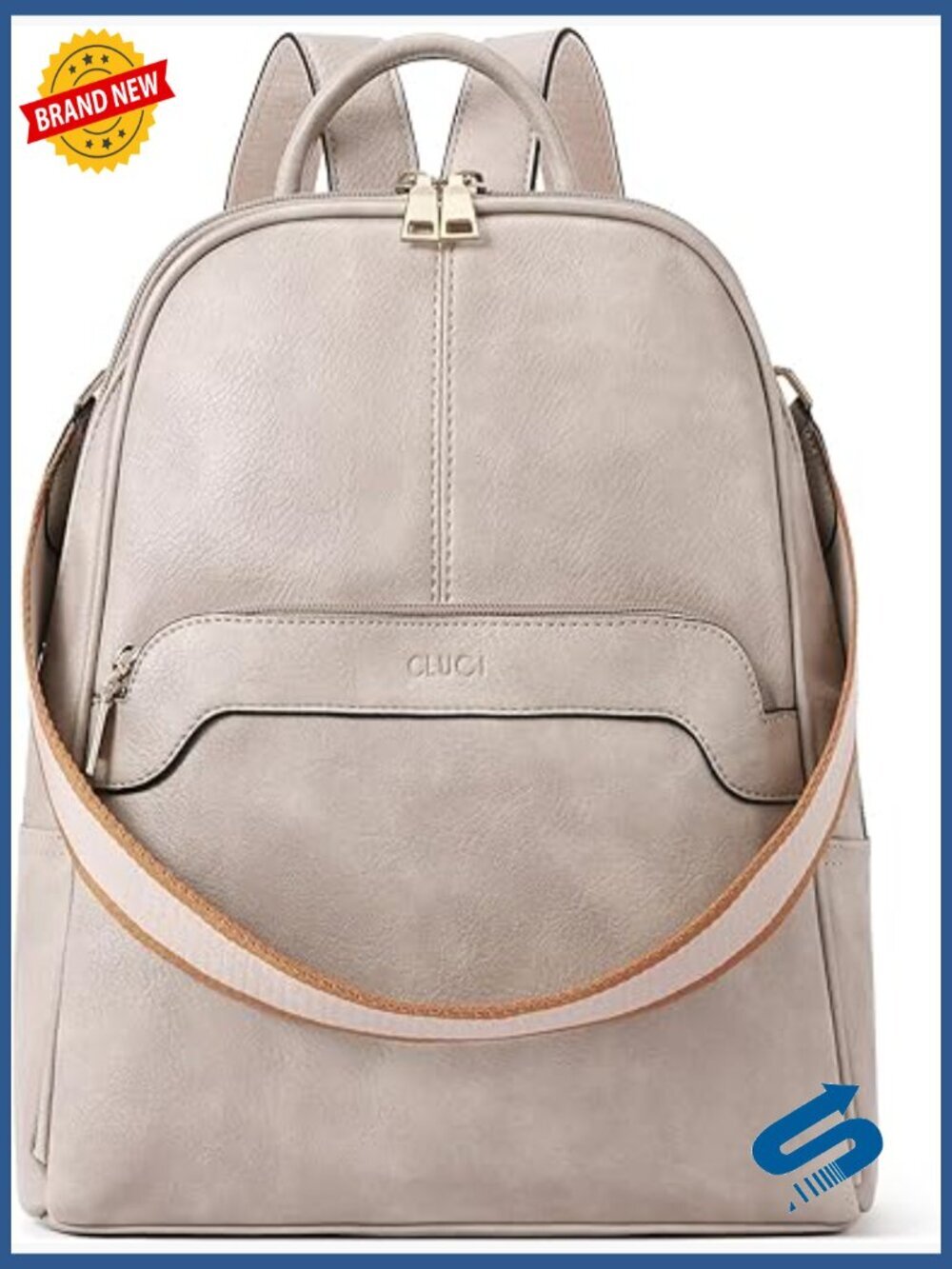 Convertible PU Leather Travel Backpack Purse Shoulder Bag